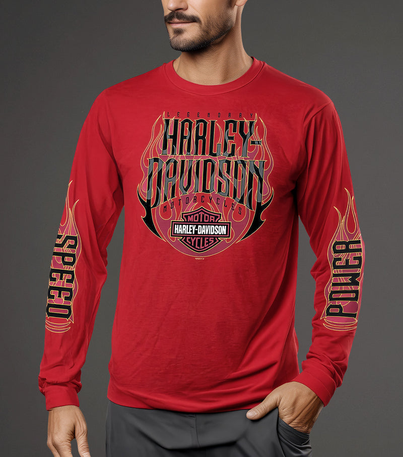 Load image into Gallery viewer, Harley-Davidson Military Hot Ride Aviano, Italy Long Sleeve T-Shirt
