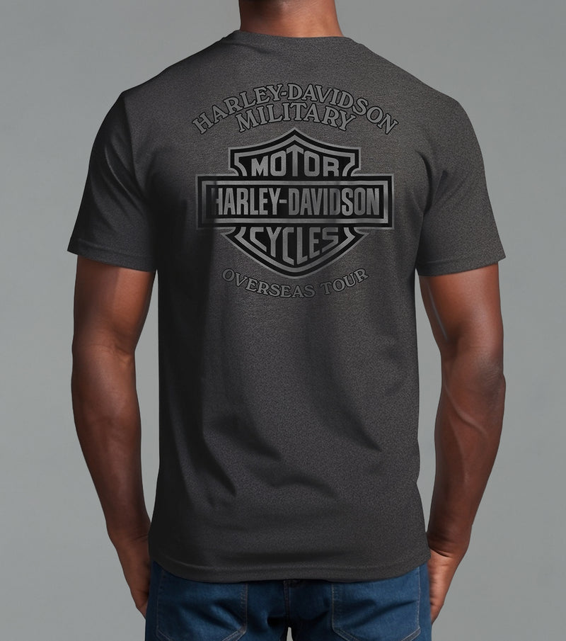 Load image into Gallery viewer, Veteran’s Support Harley-Davidson Grey T-Shirt Men's
