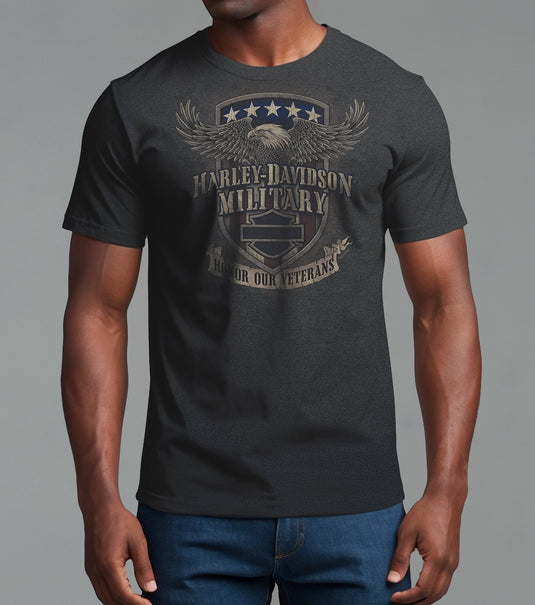 Veteran’s Support Harley-Davidson Grey T-Shirt Men's