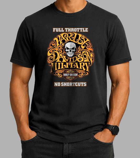 Harley-Davidson® Full Throttle Ramstein Air Base Military T-Shirt for U.S. Air Force Supporters