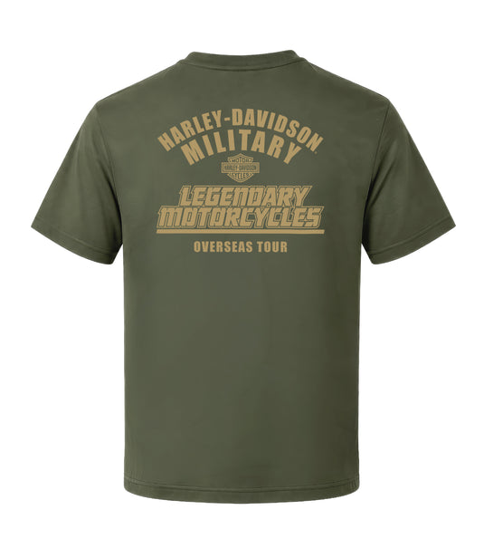 Harley-Davidson® Military Grit and Pride Overseas Tour Men's T-Shirt Back Graphic