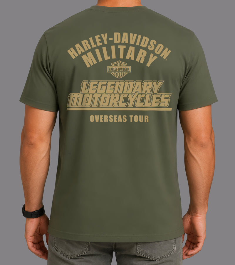 Load image into Gallery viewer, Exclusive Grit and Pride Harley-Davidson® Overseas Tour Military T-Shirt Honoring U.S. Service
