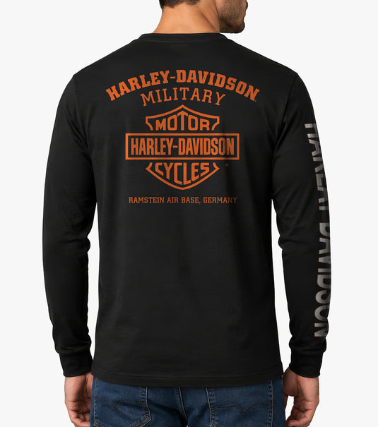Ramstein Air Base Germany Harley-Davidson® Military Overseas Duty Station Long Sleeve T-Shirt