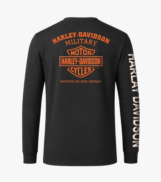 Harley-Davidson® Military Ramstein Air Base Germany Long Sleeve T-Shirt with Overseas Tour Back Graphic