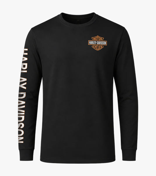Ramstein Air Base Germany Harley-Davidson® Military Long Sleeve T-Shirt with Bar & Shield Logo