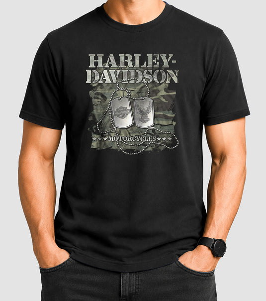 Overseas Military Tour Dog Tags Men’s T-Shirt