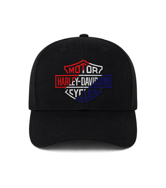 USA Bar & Shield Harley-Davidson® Military Overseas Tour Structured Fit Cap Front View