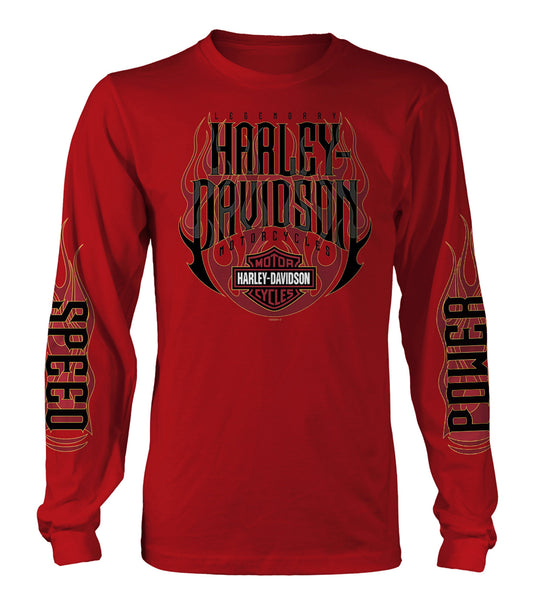 Harley-Davidson Military Hot Ride Aviano Air Base Long Sleeve T-Shirt