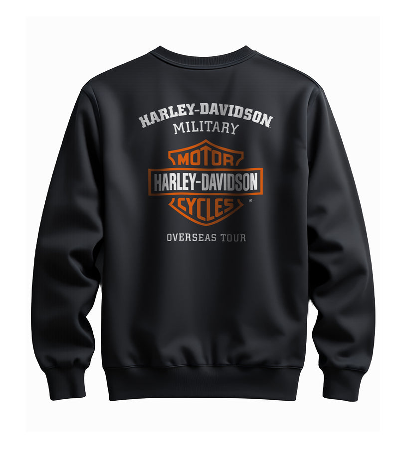 Load image into Gallery viewer, Black Harley-Davidson Military Overseas Tour Sweatshirt
