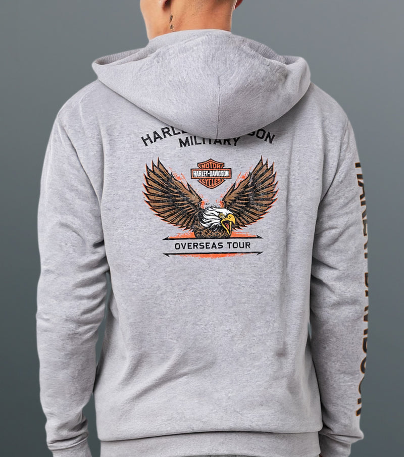 Load image into Gallery viewer, Harley-Davidson Military Overseas Tour  Eagle Zip Up Hoodie
