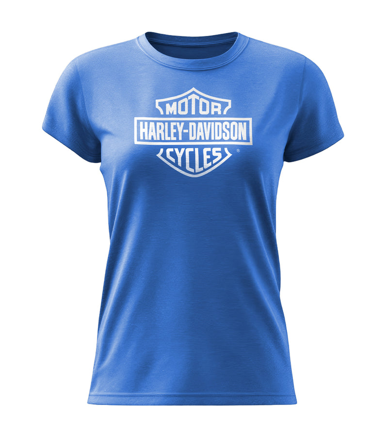 Load image into Gallery viewer, Harley-Davidson Military Ladies Blue Tshirt

