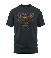 Eagle Badge Harley-Davidson® Military Overseas Tour Men's T-Shirt Front Design