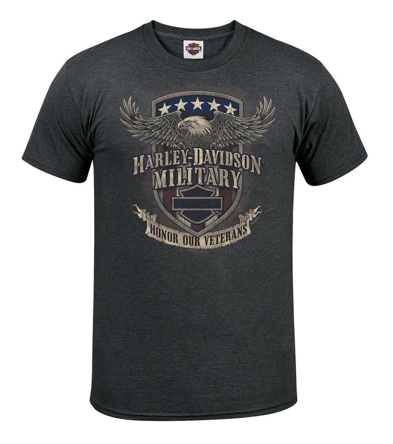Load image into Gallery viewer, Veteran’s Support Harley-Davidson Grey T-Shirt
