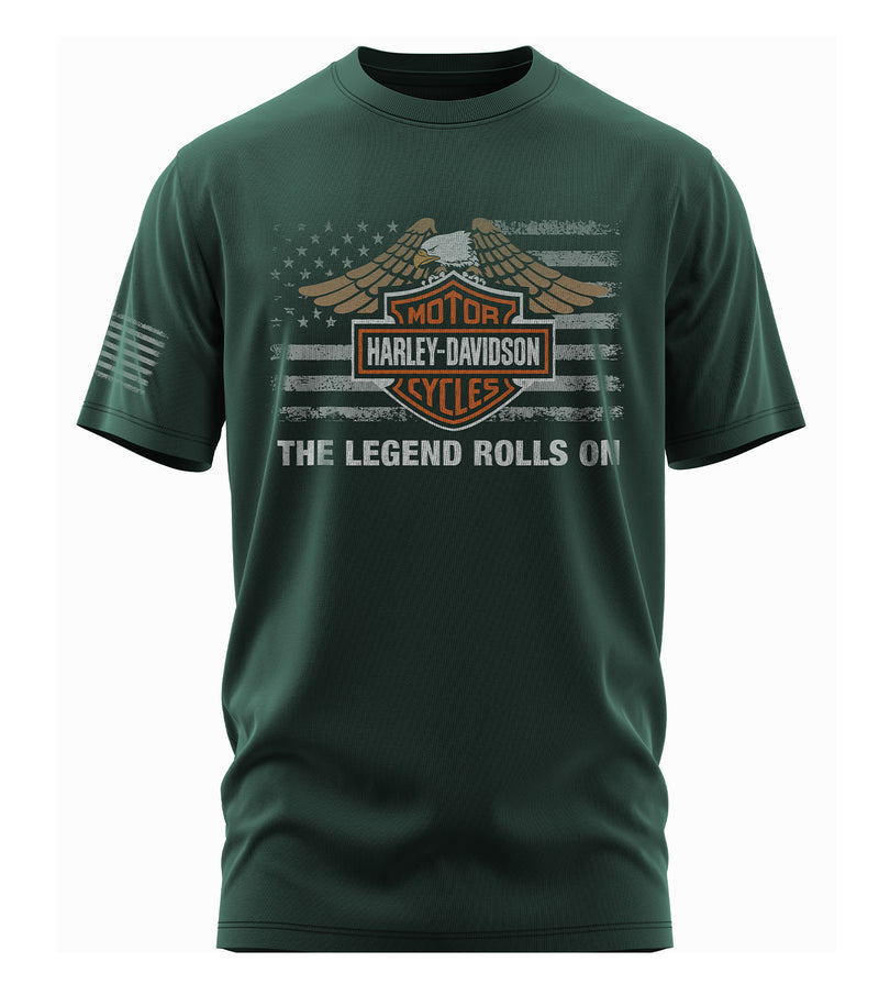 Load image into Gallery viewer, Harley-Davidson Military Legend Rolls On Eagle Tshirt
