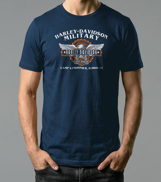 Harley-Davidson® Camp Lemonnier Overseas Tour Men's T-Shirt Honoring Military Service in Djibouti