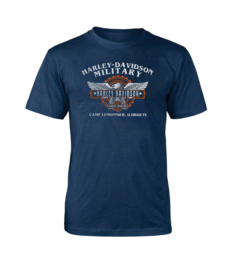 Load image into Gallery viewer, Camp Lemonnier Djibouti Harley-Davidson® Military Overseas Tour Men's T-Shirt Front Design
