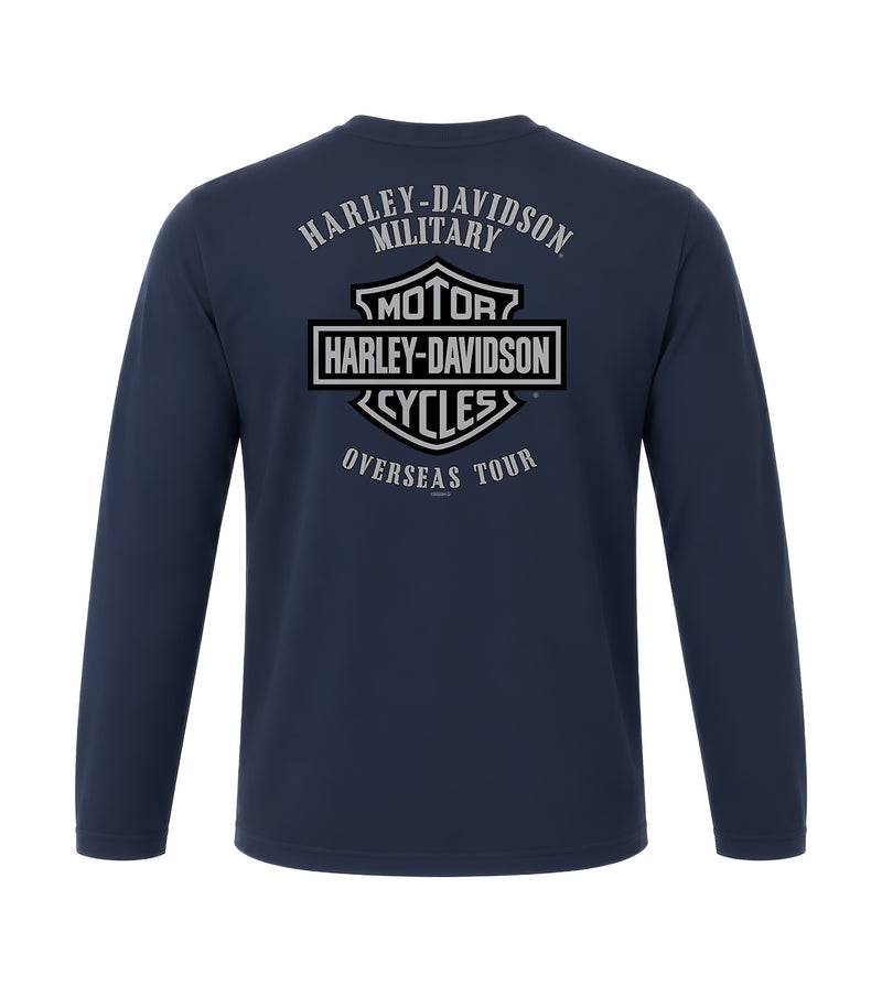 Load image into Gallery viewer, Veteran’s Support Harley-Davidson Navy Long Sleeve T-Shirt
