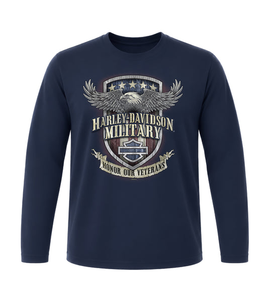 Veteran’s Support Harley-Davidson Navy Long Sleeve T-Shirt