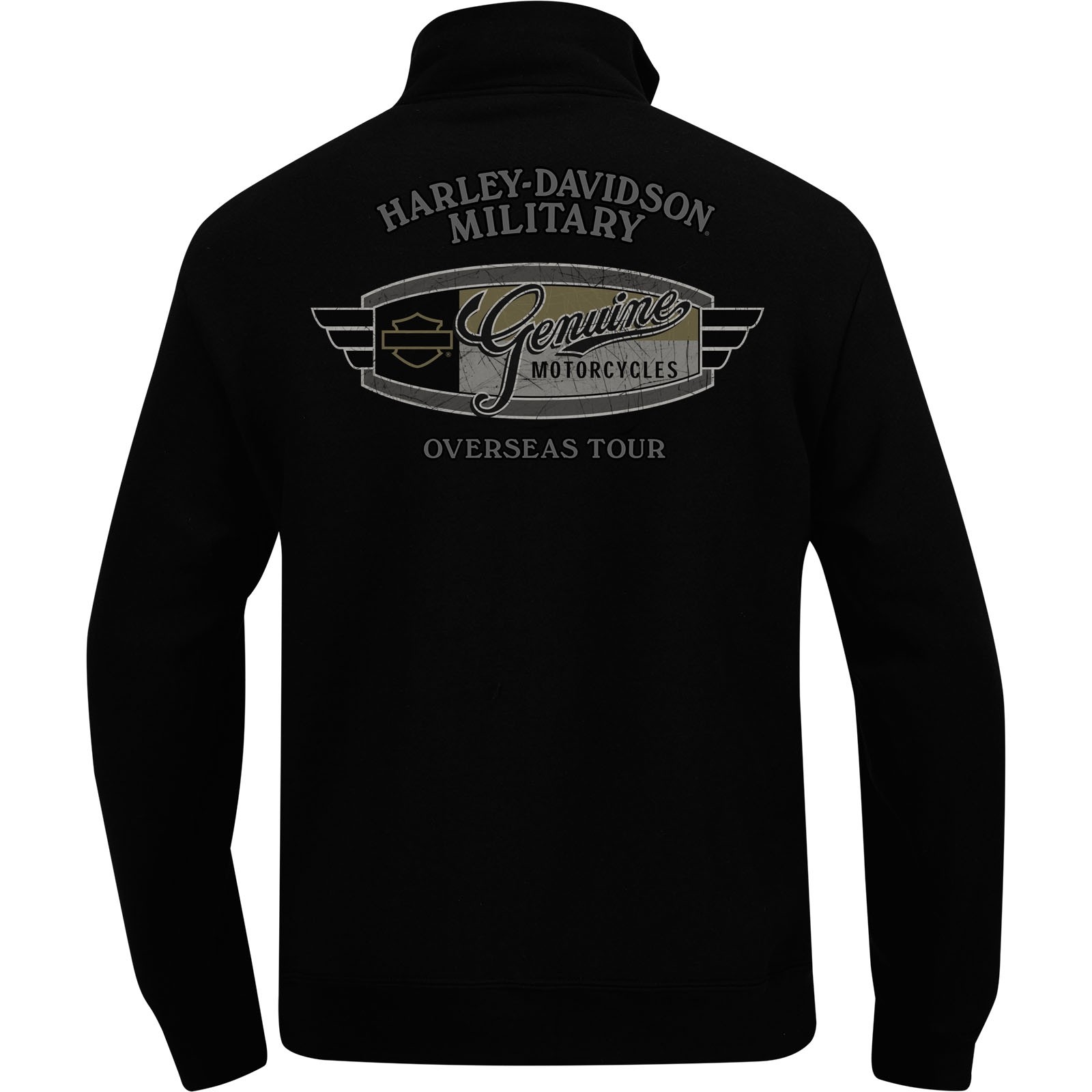  Harley  Davidson  Military  Hoodless Zip Sweatjacket Trade 