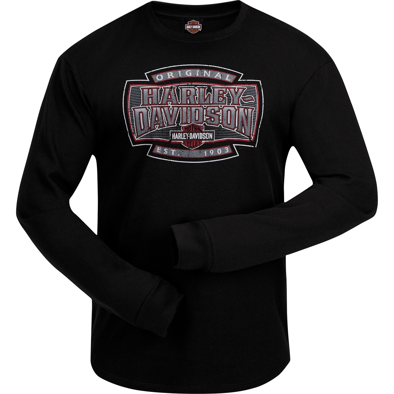 Harley Davidson Men S Long Sleeve Thermal Shirt With Round Hem