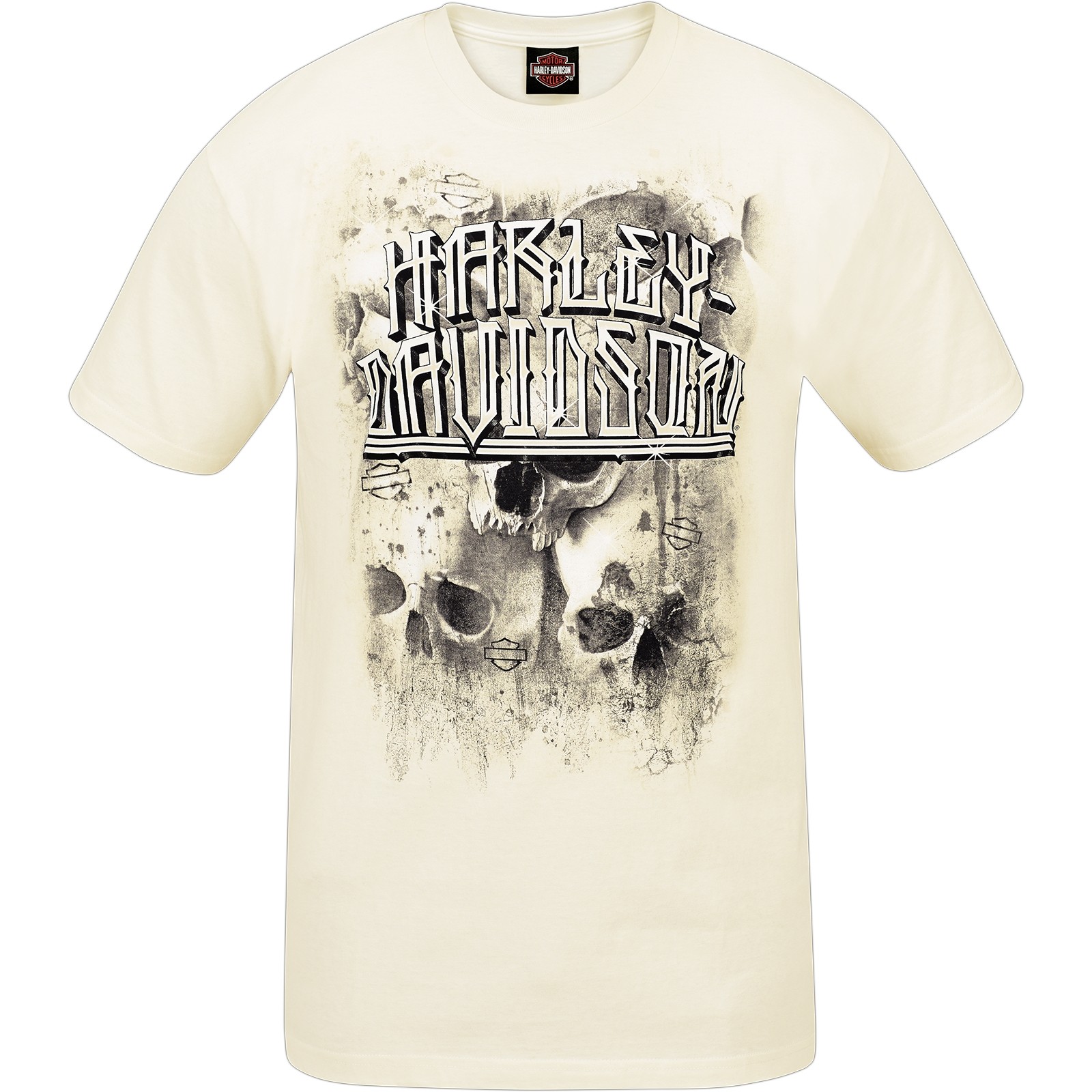 Harley Davidson Military Men S Vintage White Short Sleeve
