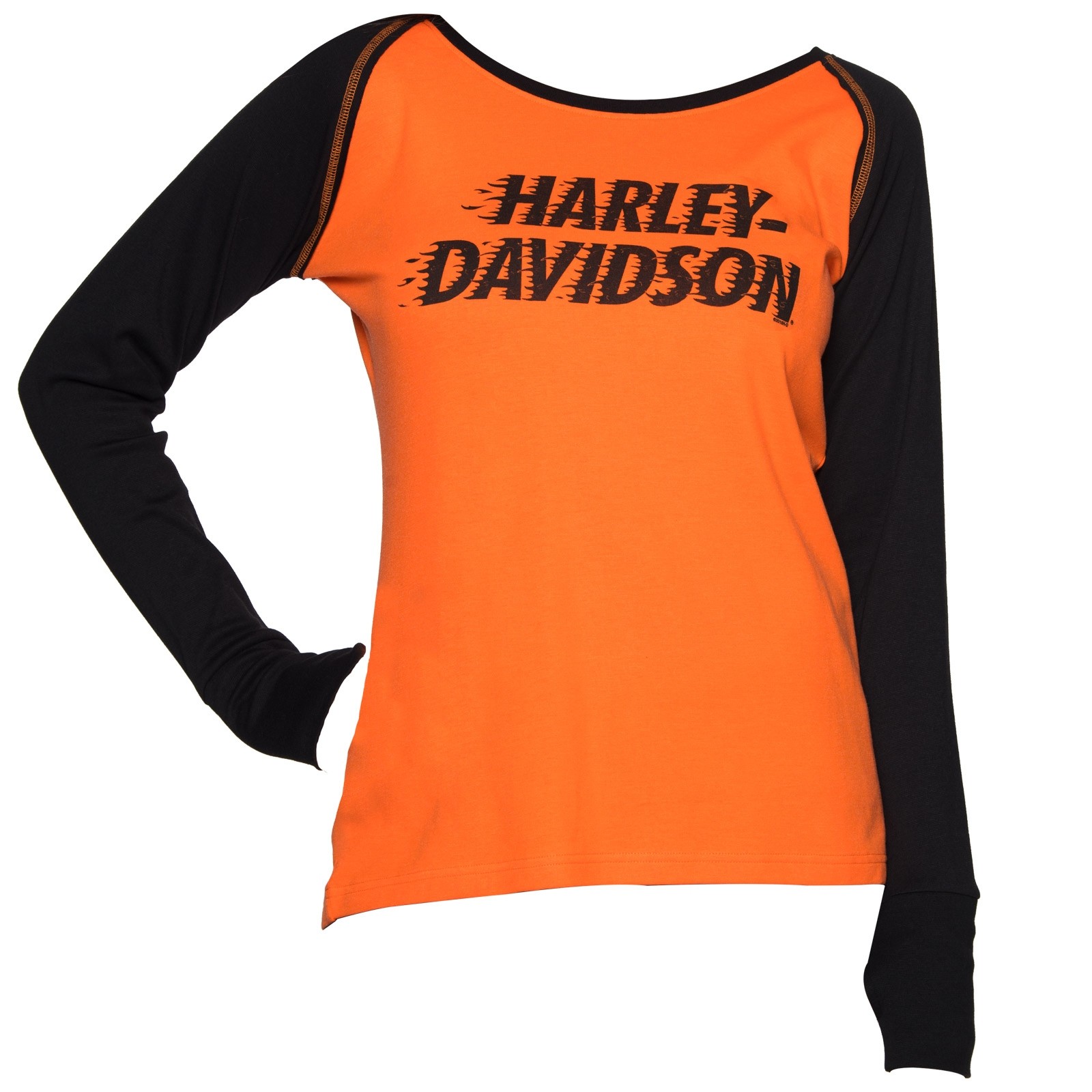Harley Davidson Women S Long Sleeve Raglan Top Ramstein Air Base