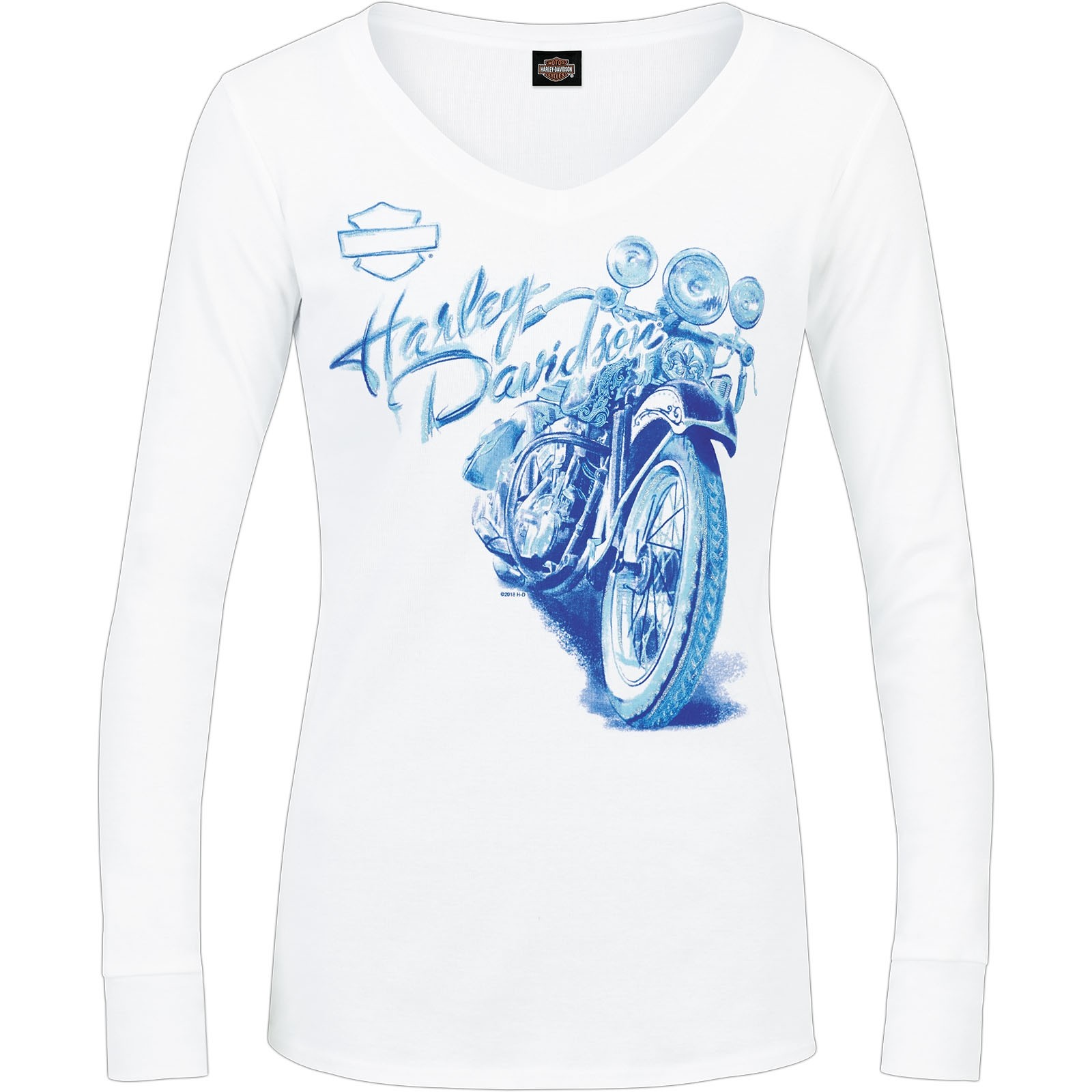 Harley Davidson Women S Long Sleeve V Neck Tee Baghdad