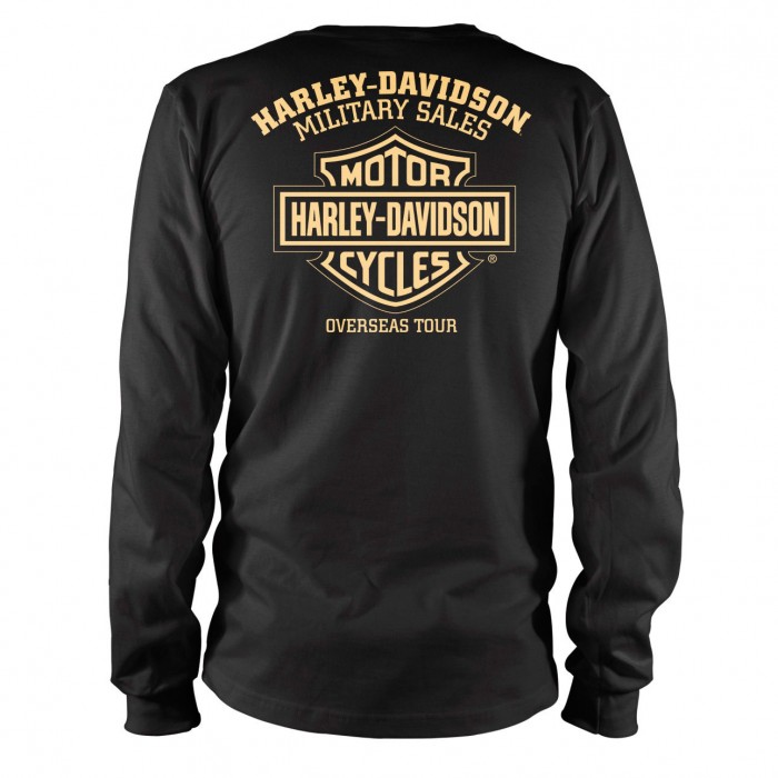 Willie G Flag - Men's Long-Sleeve Black Graphic T-Shirt | Overseas Tour